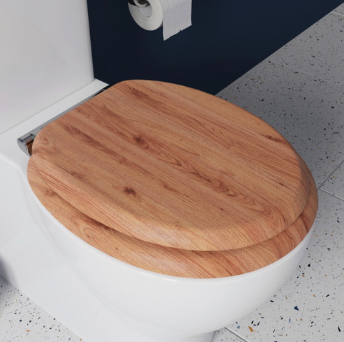 Croydex toilet seat solid - croydex, oak