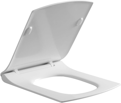 Soft close square toilet - close, seat