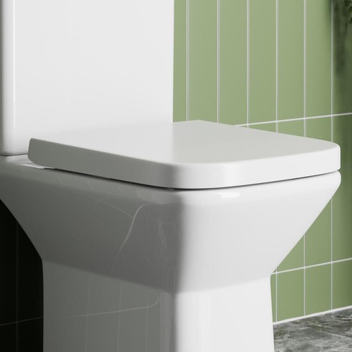 Soft close square - soft, seat