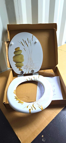 Oval toilet seat lid set - lid,