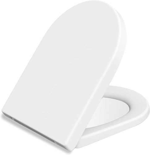 Shaped toilet seat white - d,