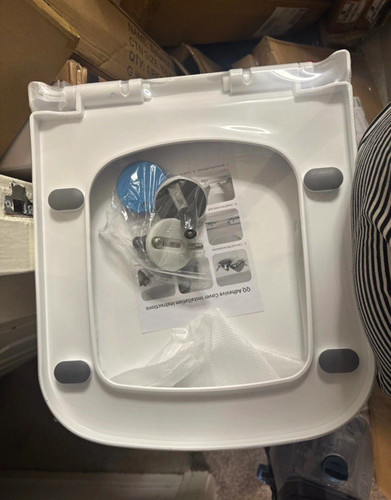 White square toilet seat - seat, with