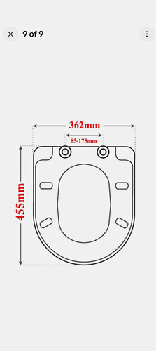 White shaped toilet seat - white,