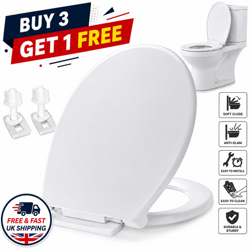 Soft close toilet seat - close,