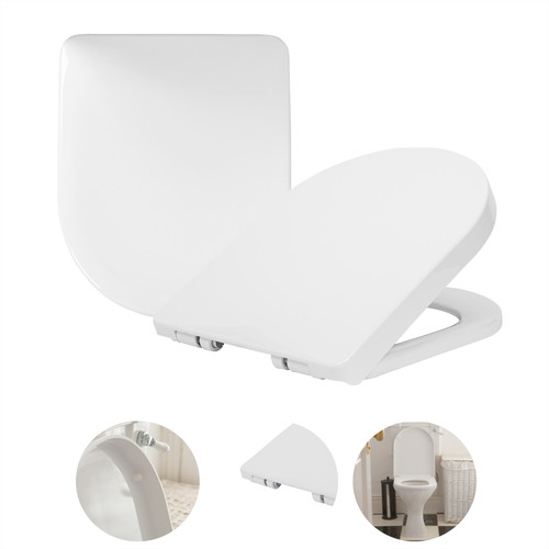 Soft close toilet seat - toilet, square