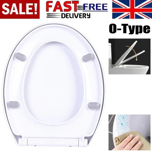 Soft close toilet seat white - close,